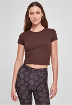 Women's stretch jersey Cropped Tee brown