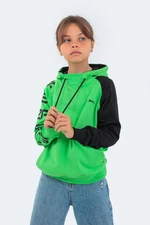 Dětská unisex mikina Slazenger Draven zeleno-šedá