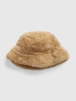 Light brown children's hat made of faux fur GAP