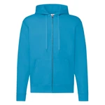 Blue Zippered Hoodie Classic Fruit of the Loom