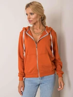 Dark orange cotton sweatshirt