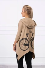 Sweatshirt with a camel cycling print