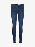 Dark blue women skinny fit jeans Noisy May Billie - Women