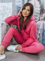 Women's hoodie BASIC with hood pink Dstreet z