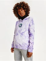 Light Purple Womens Patterned Hoodie Tommy Jeans - Women