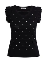 Black women's polka dot sweater T-shirt ORSAY