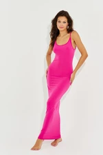 Cool & Sexy Women's New Year Fuchsia Adjustable Strap Maxi Dress