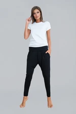 Grey long pants - black