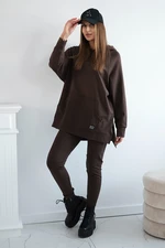 Set with sweatshirt in brown