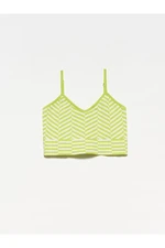 Dilvin 10184 Halter Knitwear Singlets Crop-lime