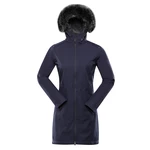 Alpine Pro Tmavomodrý dámsky softshellový kabát s kapucňou ALPINE PRE IBORA
