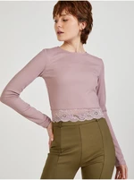 Light pink T-shirt with lace TALLY WEiJL