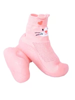 Gyermek zokni Yoclub YC_B_G_Anti-skid_Socks_With_Rubber_Sole_OBO-0175G-5200_Apricot