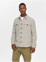 Beige Men's Shirt with Pockets ONLY & SONS Milo - Men