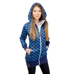 Women's plaid sweatshirt GLANO - dark denim