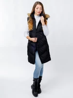 Women's quilted vest GLANO - black