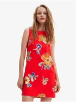 Red Women Floral Dress Desigual Sundance - Women