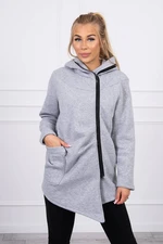 Reinforced hoodie with gray color