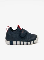 Dark Blue Boys Sneakers with Geox Leather Details - Boys