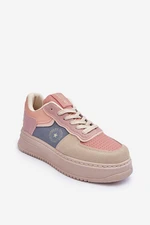 Women's Big Star Athletic Shoes Pink and Beige