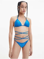 Blue Women's Ribbed Swimwear Upper Calvin Klein Underwear - Women