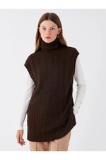 LC Waikiki Turtleneck Women's Patterned Knitwear Sweater