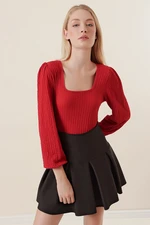 Bigdart 0442 Long Sleeve Blouse - Red