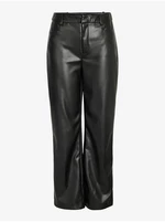 Black women's faux leather trousers Noisy May Andy