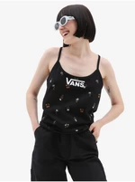 Černé dámské květované tílko VANS MICRO DITSY HALTER - Dámské