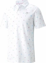 Puma AP Dancing Umbrellas Mens Bright White/lgiers Blue XS Polo-Shirt