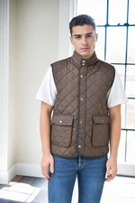 83925 Dewberry Mens Vest with Side Pockets-KAHVE