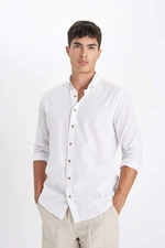 DEFACTO Modern Fit Polo Collar Long Sleeve Shirt