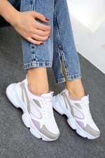 Soho White-Lilac Women's Sneakers 17226