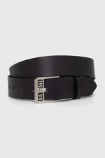 Kožený pásek Diesel LOGO BLUESTAR II BELT pánský, černá barva, X08880.P1913