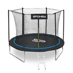 Spokey JUMPER Trampoline clear-blue, priemer 244 cm, incl. protective net and ladder