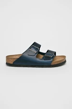 Kožené pantofle Birkenstock Arizona SFB tmavomodrá barva, 1013644