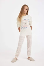 DEFACTO Girl Printed Long Sleeve Pajama Set