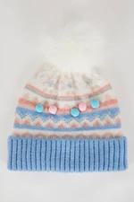 DEFACTO Girl Patterned Pompom Beret