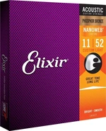 Elixir 16027 Nanoweb 11-52 Akusztikus gitárhúrok