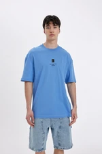 DEFACTO Comfort Fit Crew Neck Printed Short Sleeve T-Shirt