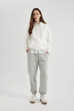 DEFACTO Standard Fit Elastic Waist Leg Basic Plain Thick Fabric Long Length Jogger Sweatpants