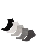 DEFACTO Men's 5-Pack Cotton Ankle Socks