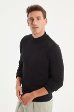 Trendyol Black Slim Fit Half Turtleneck 100% Cotton Basic Sweater