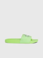 Neon Green Men's Slippers Calvin Klein Slide Monogram