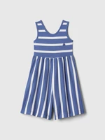 White-Blue Girls' Striped Jumpsuit GAP