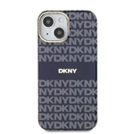 Zadní kryt DKNY PC/TPU Repeat Pattern Tonal Stripe Magsafe pro Apple iPhone 14, modrá