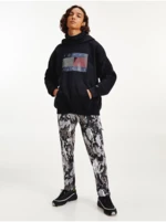 Sweatshirt - Tommy Jeans TJM REFLECTIVE FLAG HOODIE black