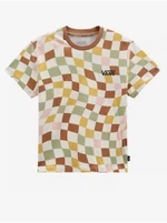Bílo-hnědé holčičí kostkované tričko VANS Checker Print