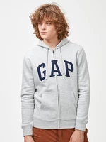 Grey Men's Sweatshirt GAP Zip Logo