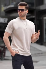 Madmext Stone Color Regular Fit Basic Men's T-Shirt 6131